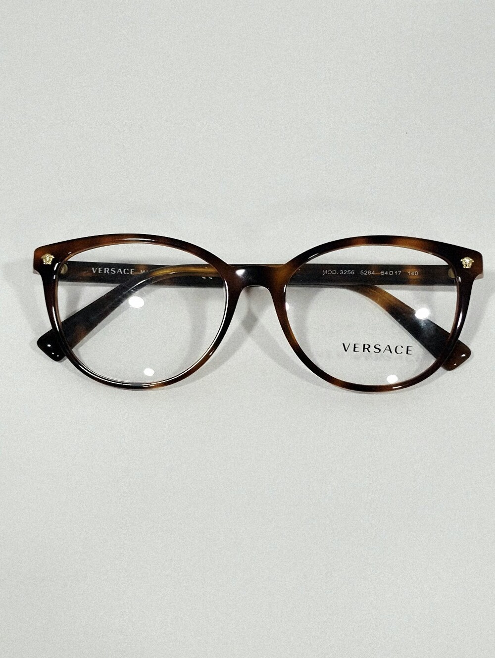 Versace Tortoiseshell Brown Round Prescription Glasses